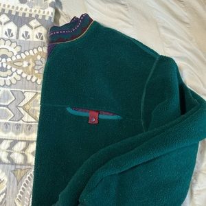Vintage Green Columbia Fleece Pullover